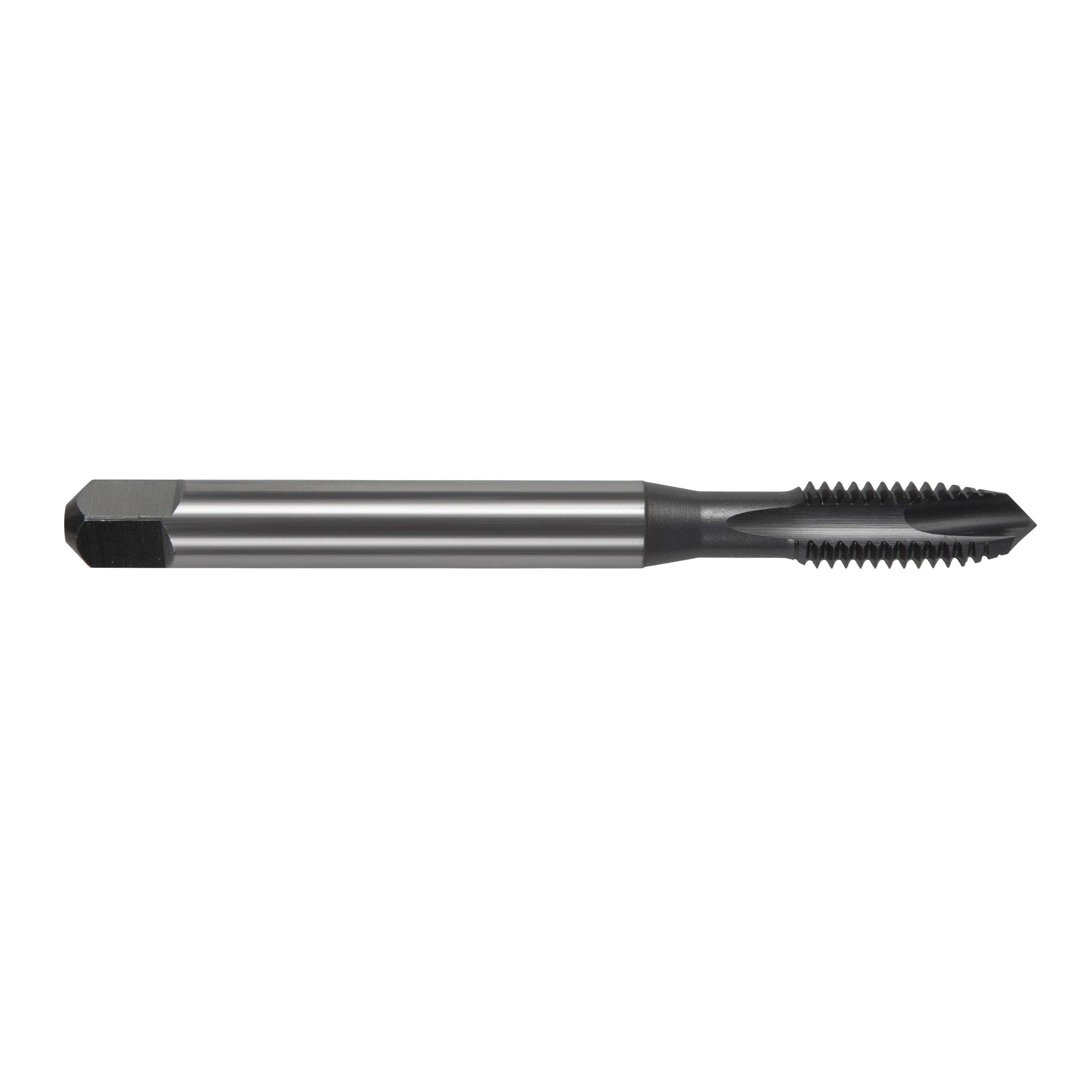 Nitro-Max 225N008C 2250N Spiral Point Tap, Right Hand Cutting, #8-32 Thread, H3 Thread Limit, Plug Chamfer, 3 Flutes, TiCN Coated, M35 HSS-Co - Spiral Point Taps
